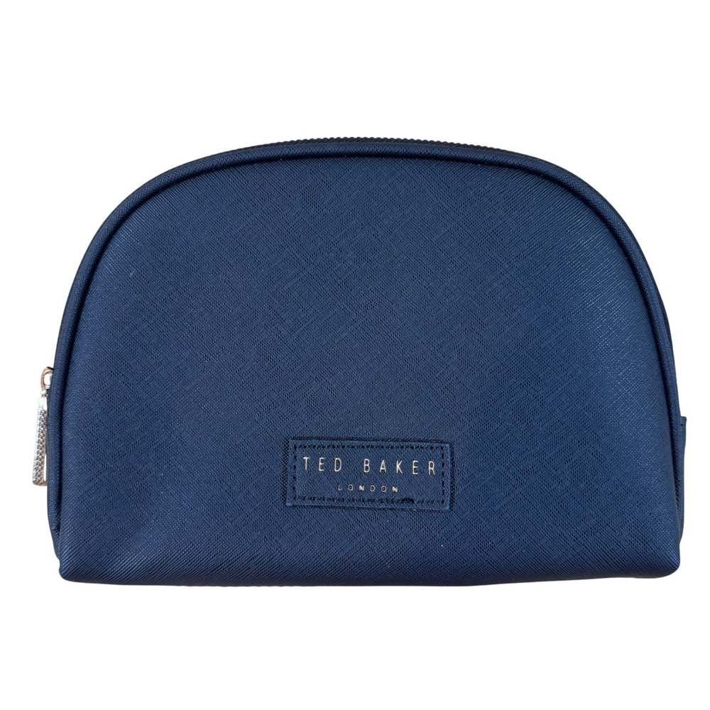Ted Baker London Blackโ Saffiano Dome Cosmetic Makeup Pouch Luxury
